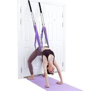 AYNEFY Sangle Aérienne Élastique Forte Roulement Réglable Capacité Pliant Jambe Civière Flexibilité Entraîneur Yoga Fitness Bande pour Taille Danse Yoga (Violet)