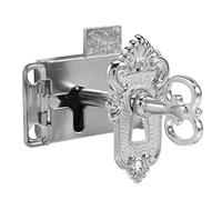 AYNEFY Serrure de Porte Vintage en Métal pour Armoire, Coffre et Tiroir avec Clés, 6 x 4 cm