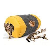 AYNEFY Tunnel pour Chat, Tapis de Jeu Interactif avec à Griffer pour Chats, Centre d'Activité pour Chats D'Intérieur en Polyester Cuir
