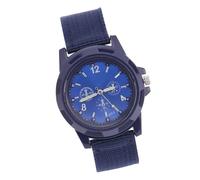 AYNEFY Watch Match Army Style Tactical Watch Alloy Case en Nylon Strape ELECTRONIQUE ANALOGE Charde avec avec Boucle DE PIN pour Men EUS (Blue)