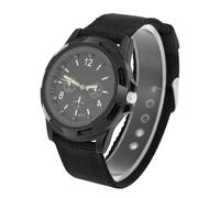 AYNEFY Watch Match Army Style Tactical Watch Alloy Case en Nylon Strape ELECTRONIQUE ANALOGE Charde avec avec Boucle DE PIN pour Men EUS (Black)