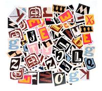 AYNKH 104Pcs Autocollants de Lettres Rétro, Autocollants de Lettres en Vinyle Imperméables, Autocollants de Bricolage pour la Décoration de Valises de Voyage, d'Enseignes, de Boîtes aux Lettres
