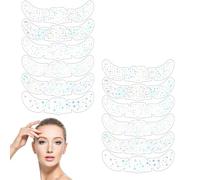 AYNKH 12 feuilles 6 style tatouage autocollants imperméable à l'eau métal scintillement du visage maquillage instantané pour l'apparence naturelle de fête de vacances