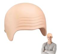 AYNKH 1pcs latex chauve crâne chapeau hommes femmes adultes, Fantaisie Robe cosplay chapeau accessoires de costume, Halloween dress up thème partie épais cuir Skull perruque