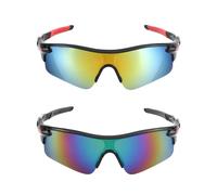 AYNKH 2 Pack Lunettes de Soleil pour Enfants, Lunettes de Vélo à Moto, Lunettes de Sport à la Mode pour Courir à Vélo, Lunettes de Soleil de Viseur de Protection UV pour Garçons Filles