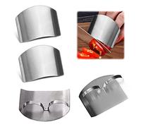 AYNKH 2 pièces de protection pour les doigts pour gadgets de cuisine, en acier inoxydable, protection pour les mains, pour viande et légumes, fruits, découpe en dés