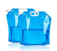 AYNKH 2Pcs Récipient à Eau Pliable 5L 10L Sac à Eau Pliable pour Le Camping, la Randonnée, Le Barbecue et Le Pique-Nique