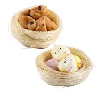 AYNKH 2Pcs Taba Squishy Kits, Jouets Fidget Capybara Doux, Kit Squishy Poussin Fufu, Mini nid d'abeille Jouets à Pincer Anti-Stress pour Les Enfants et Les Adultes Cadeau de fête