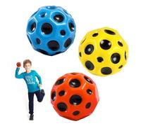 AYNKH 3pcs Jumping Ball Space Ball Moon Ball, Balle en Mousse de Caoutchouc Haute Rebond, Facile à saisir et à Tenir, Faire Un Bruit de Pop, Cadeau de fête de Sport pour Les Enfants Adultes