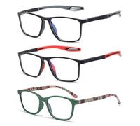 AYNKH 3PCS Lunettes de Lecture Hommes et Femmes, Lunettes Lecture Sportives, Lunettes Anti-Lumière Bleue, Lunettes Lecture Confortables,Lunettes Lecture Légères,Lunettes de Lecture Multifonctionnelles