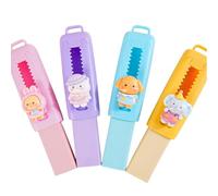 AYNKH 4 Gommes Rétractables en Forme d'Animaux, 4 Couleurs, Gommes Crayon à lèvres Push-pull Fantaisie pour Enfants, Élèves, Devoirs, École, Cadeaux d'Anniversaire