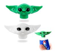 AYNKH 4 Pezz (2 Vert + 2 Blanc) Yoda Dispenser di Dentifricio Dispenser per gli Appassionati di Cinema