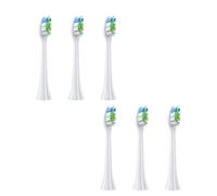 AYNKH 6 PCS Brosse à Dents de Remplacement pour la Brosse à Dents Electrique Philips Sonic,3 Têtes Brosse de Nettoyage,3 Têtes de Brosse de Nettoyage Blanchissant Enduites (white, Medium)