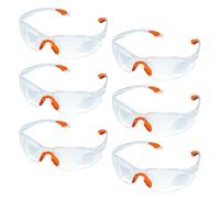 AYNKH 6PCS lunettes de sécurité, lunettes antibuée, lunettes de travail, équipement de sécurité enveloppant avec des lentilles transparentes et des pinces nez - oreilles en caoutchouc