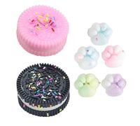 AYNKH 7Pcs Jouets Anti-Stress Biscuit, Mini Taba Squishy, Oreo Fufu Squishy, Jouet Fidget à Pattes de Chat, Jouet à Pincement de Biscuit pour Enfants Adultes Cadeau de Fête