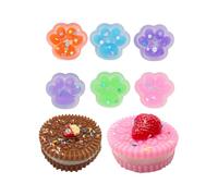 AYNKH 8 Pièces Set Squishy Taba, 2 Biscuits + 6 Mini Pattes de Chat Anti Stress, Jouets Sensorielles Douces pour Fêtes, Cadeaux d'anniversaire Enfants Adultes