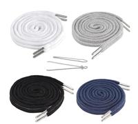 AYNKH 8Pcs Cordon de serrage de remplacement avec enfileur facile, cordon de serrage pour capuche avec fermetures de cordon en métal pour pantalon de survêtement pantalon de survêtement
