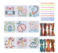 AYNKH 9 PCS Jouets à Lacer pour Enfants 2-7 ans, Jeux de Couture, Jouets Sensoriels 5-8 ans, Motricité Fine, Cadeaux d'Anniversaire