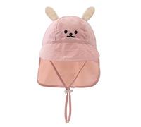 AYNKH Bebe Muslin Peaked Cap, Chapeau Soleil avec Protection Cou et Oreilles, Protection UV (UPF 50+) Casquette Unisexe pour Nourrissons et Bambins, 38-46cm