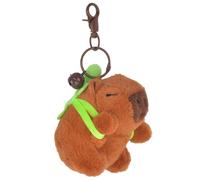 AYNKH Capybara peluche jouet avec porte - clés doux Cartoon pendentif sac à dos accessoires porte mignon Capybara porte - clés, enfants amis famille super doux porte - clés