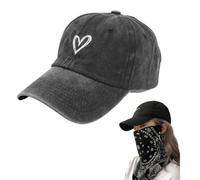AYNKH Casquette Baseball Femmes,Casquette Baseball Ajustable,Hat Retro,Chapeau Base Protection Solaire,Hat Solaire Respirant,Masque Protection Solaire,Masks UV à Oreilles Suspendues(Noir)