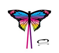 AYNKH Cerf-Volant Papillon pour Adultes Enfants 4-8 Ans Cerf-Volant avec Queue colorée Facile à Faire Voler avec poignée et Ligne pour débutants Plage Activités de Plein air Excursion dans Un Parc