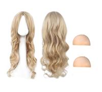 AYNKH Golden Wave Longue Perruque, Bouclée 27" Fantaisie Robe Glamour Full Hair Wave Alternative Costume Cosplay Party