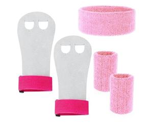 AYNKH Gymnastique Grip avec Bracelet Bracelet Sport Band, 5pcs Ensemble de Protection des Mains et des Poignets pour Les Filles, Les Adolescents, l'exercice Sportif Accessoires Équipement d'exercice