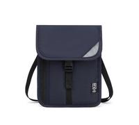 AYNKH Sac de Ceinture avec Protection RFID,Porte-Badge Anti-Magnétique, Imperméable,Unisexe avec Courroie Ajustable pour Argent,Cartes,Passeports,Affaires,Voyage,Ecole (3 Compartiments Bleu Marine)