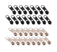 AYNKH Tirettes Amovibles, Tirettes Non Amovibles, Fermetures Eclair Universelles, Fixations de Fermetures Eclair Vestes, Dos, Bagages,Couchage (30 Tirettes Non Amovibles(Noir,Blanc))