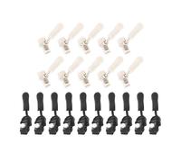 AYNKH Tirettes Amovibles, Tirettes Non Amovibles, Fermetures Eclair Universelles, Fixations de Fermetures Eclair Vestes, Dos, Bagages,Couchage (20 Tirettes Amovibles(Noir,Blanc))