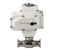 AYNRJKKX 1 vanne à Boisseau sphérique électrique Plate-Forme Haute de 25 mm 220 V 110 12 24 en Acier Inoxydable Type Pince Installation Rapide Droite(110VAC)