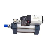 AYNRJKKX Électrovanne pneumatique SC Standard, vérin intégré, alésage 40 mm, Course 25-1000, kit de vérins pneumatiques avec raccords et embase(AC110V)