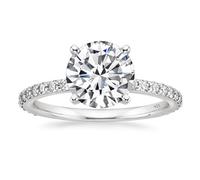 Ayoiow Alliance Mariage Femme, Bague en Argent Sterling 925 Éternité Argent Sterling 925 Zircone Cubique, Taille 54