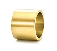 Ayoiow Alliance Mariage Homme Bande large 19 mm Acier inoxydable, Bague Doré, Taille 67
