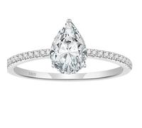 Ayoiow Bague Argent Large, Bague de Fiançailles Femme Éternité Argent Sterling 925 Pas De Pierre Précieuse, Taille 52