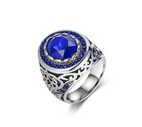 Ayoiow Bague Fiançailles Couple Homme, Pierres Précieuses Vintage Bague Breloque Acier Inoxydable Pas De Pierre Précieuse, Taille 57-70