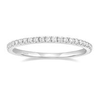 Ayoiow Bagues Phalanges Femmes, Éternité Mince Bague pour Femme Argent Argent Sterling 925 Pas De Pierre Précieuse, Taille 61