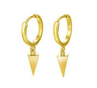 Ayoiow Boucle D'Oreille Argent 925 Femme, Or Boucles D'Oreilles Pendantes Triangle Pendant
