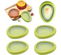 Ayolofei 4PCS Boîtes de Rangement pour Fruits et Légumes, Réutilisables Boite Fraicheur Frigo en Silicone avec Couvercle pour Foronion, Citron, Avocat, Tomate, Légumes
