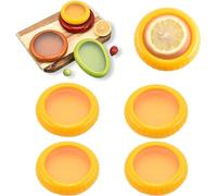 Ayolofei 4PCS Boîtes de Rangement pour Fruits et Légumes, Réutilisables Boite Fraicheur Frigo en Silicone avec Couvercle pour Foronion, Citron, Avocat, Tomate, Légumes