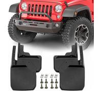 ayookoo 4 pièces Bavettes Voiture pour Jeep Wrangler JK 2007-2018,Voiture Garde Boues Avant Arrière Car Splash Fender Garde-Boue Pièces Automobiles