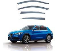 ayookoo Deflecteur Vitre Voiture pour Alfa Romeo Stelvio 2017-2022,visières latérales Avant ArrièRe Pare-Pluie Pare-Soleil Accessoires Vitres Voiture