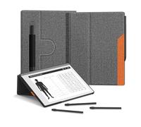 Ayotu Premuin Étui à Rabat en Tissu avec Support Rotatif à 360° et Poche pour Stylet pour Tablette Remarkable 2 10,3" 2020 Gris et Orange