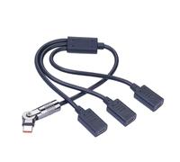 AYPOHU Adaptateur de de Type C mâle à 3 Type C Femelle, Rotation à 180 degrés, prenant en la Connexion de 3 appareils, câble électronique de Chargement de données