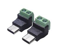 AYPOHU Adaptateur USB C mâle à 2 Broches sans Soudure, Sortie de Puissance 5V3A pour réparer Les Gadgets sans Adaptateur de Soudure, 2 pièces