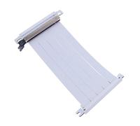 AYPOHU Câble d'extension double carte graphique inversée noir et blanc PCIe X16 vers X16 Gen4/3 Connecteur flexible GPU ITX