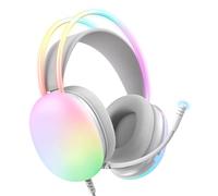 AYPOHU Gaming Headphone with LED Light Bass Sound Adjustable Headband Headphone Over Ear Microphone Surround Sound Headphones with LED Lights