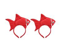 AYPOHU Lot de 2 serre-têtes en forme de poisson en peluche pour adultes et enfants - Pour femme - Pour prendre des photos de Noël - Pour femme - Joli anneau décoratif en forme de poisson en peluche