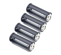 AYPOHU Lot de 4 supports de batterie noirs pour 3 piles 1,5 V pour lampe torche LED, 3 étuis de rangement pour batterie